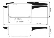 KOLIMAX Komplet garnków ciśnieniowych BIOMAX DUO z BIO zaworem, średnica 22cm, obętość 5.5l i 4.0l